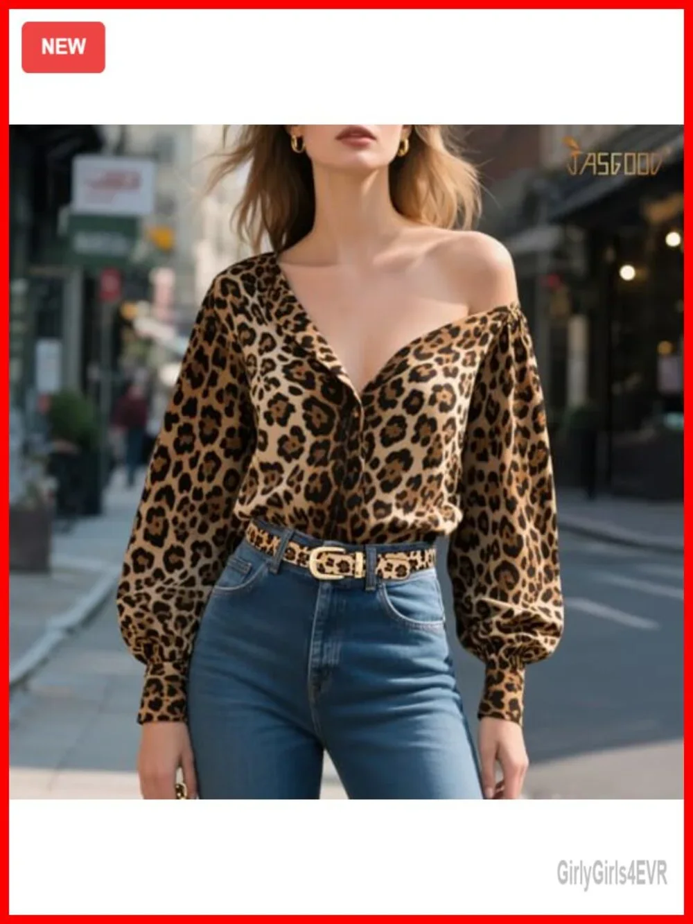 Faux Leather Belt with Gold Buckle for Dresses Jeans